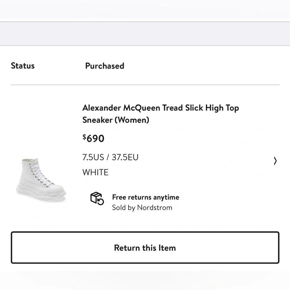 Alexander McQueen Tread Slick High Top Sneaker - Picture 7 of 7